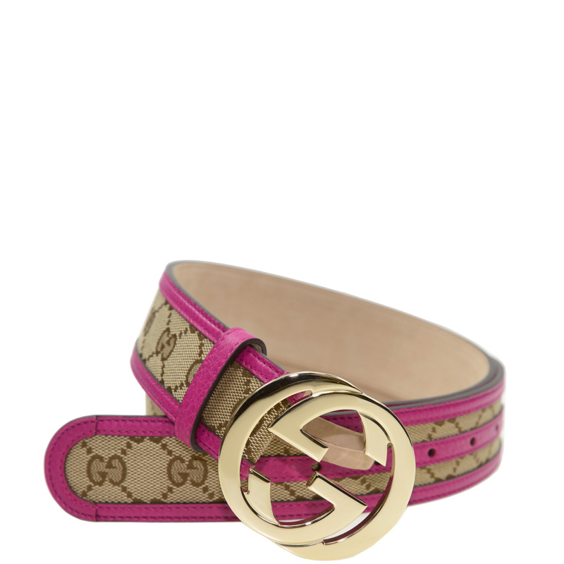 グッチ GUCCI BELT メンズベルト114876 FWCGG 8961 BROWN/BEIGE PINK