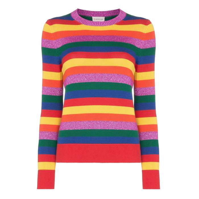 モンクレール MONCLER レディース ニットウエア 90941-00 9390H 490 Rainbow stripe jumper