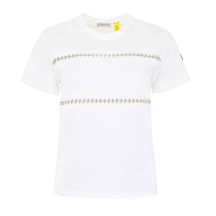 モンクレール MONCLER レディース Tシャツ 80526-00 829EE 001 WHITE