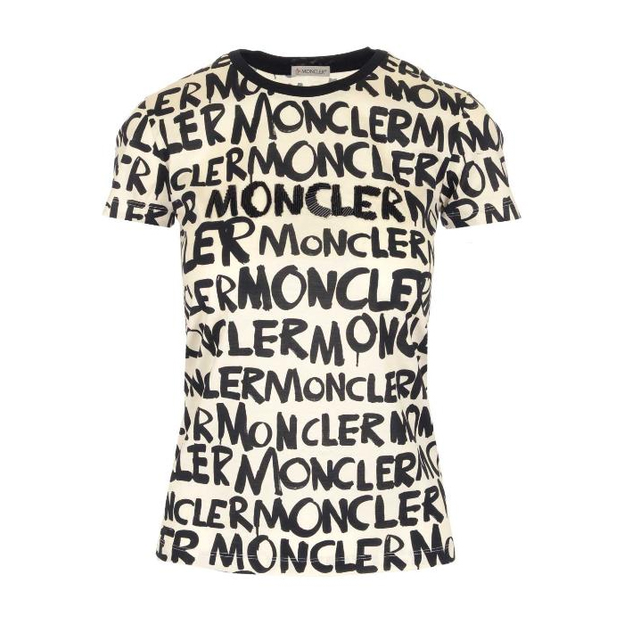 モンクレール MONCLER レディTシャツ 80519-50 829E6 034 White/Black