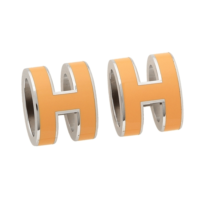 エルメス HERMES EARRING レディースイヤリング H608001FP SILVER ORANGE GRAFFITIS