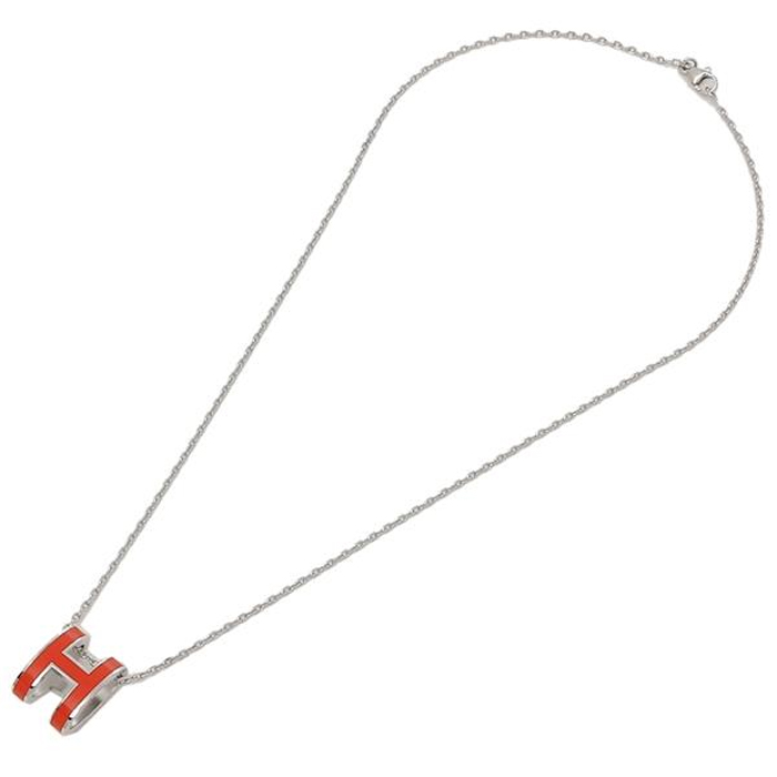 エルメス HERMES Necklaces & Pendants Silver レディースネックレス＆ペンダントシルバー H147991FP86 SILVER ORANGE FONCE