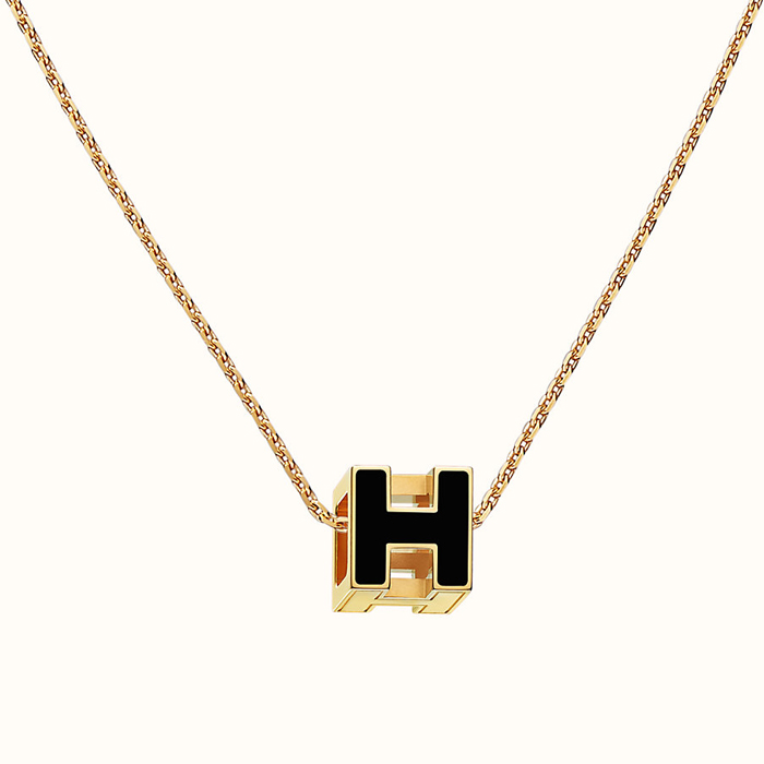 エルメス HERMES PENDANT レディースペンダント H143991F 03 GOLD NOIR BLACK