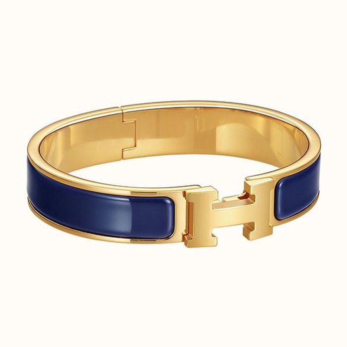 エルメス HERMES BRACELET レディースブレスレット H700001F3BPM GOLD BLEU INDIGO