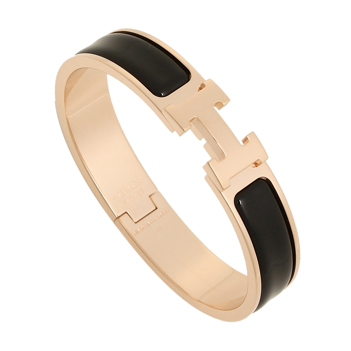 エルメス HERMES BRACELET レディースブレスレット H700001FO ROSE GOLD NOIR PM