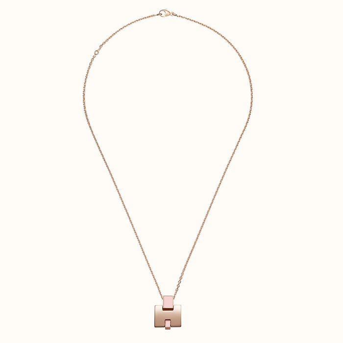 エルメス HERMES PENDANT レディースペンダントH146201FO85 ROSE GOLD ROSE DRAGEE