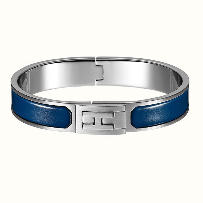 エルメス HERMES BRACELET レディースブレスレット H703201FB3FT5 SILVERMAT Bleu De Biarritz Mat