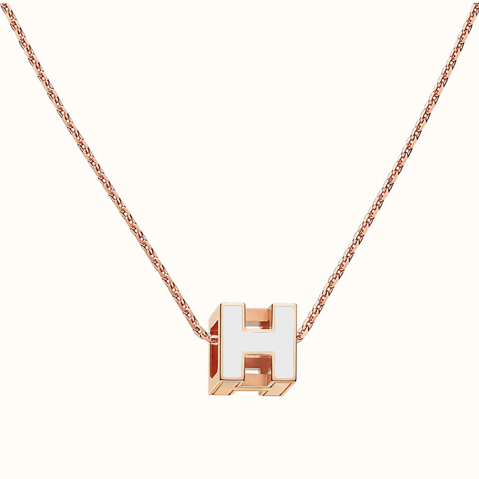 エルメス HERMES PENDANT レディースペンダント H143991FO ROSE GOLD BLANC