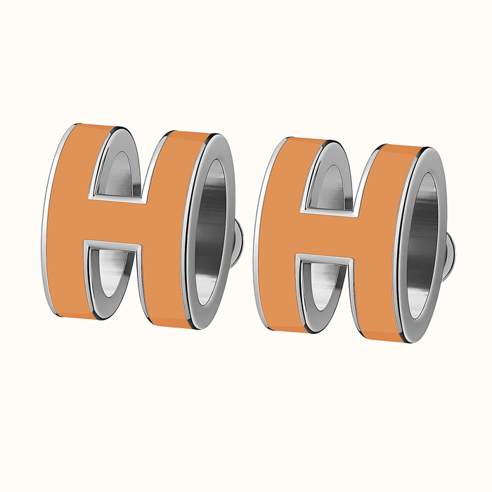 エルメス HERMES EARRING レディースイヤリング H608001FP-O SILVER ORANGE CLEMENTINE