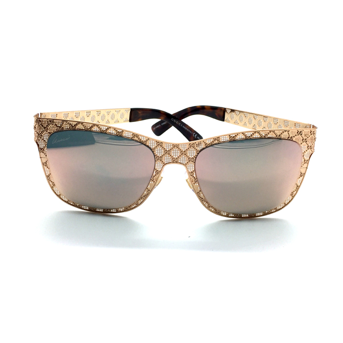グッチ GUCCI SUNGLASS レディース サングラス GG4266 S DDB0J Gold Grey Rose Mirror