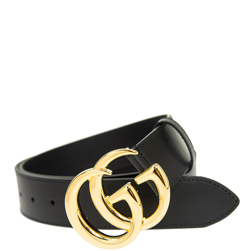 グッチ GUCCI GGマーモントシャイニーバックル レザーベルト 406831 0YA0G 1000