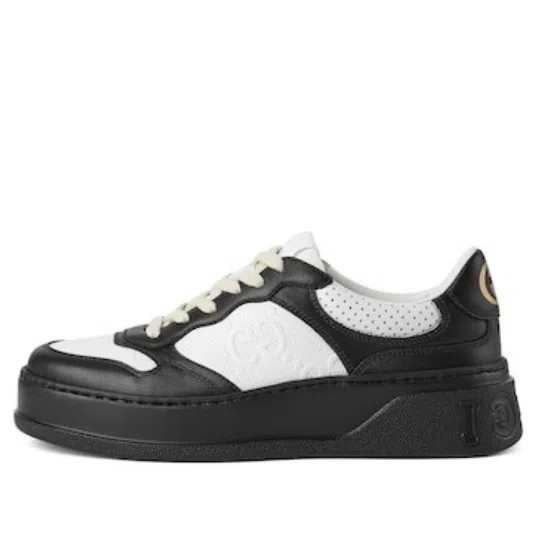 グッチ GUCCI レディース GG エンボス シューズ 「ブラック ホワイト」  684911 AAA4T 1068